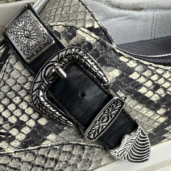 (H2) Ash Kansas Women's Black and White Leather Platform Sneakers, Size 40/9 M - Picture 11 of 14